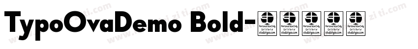TypoOvaDemo Bold字体转换